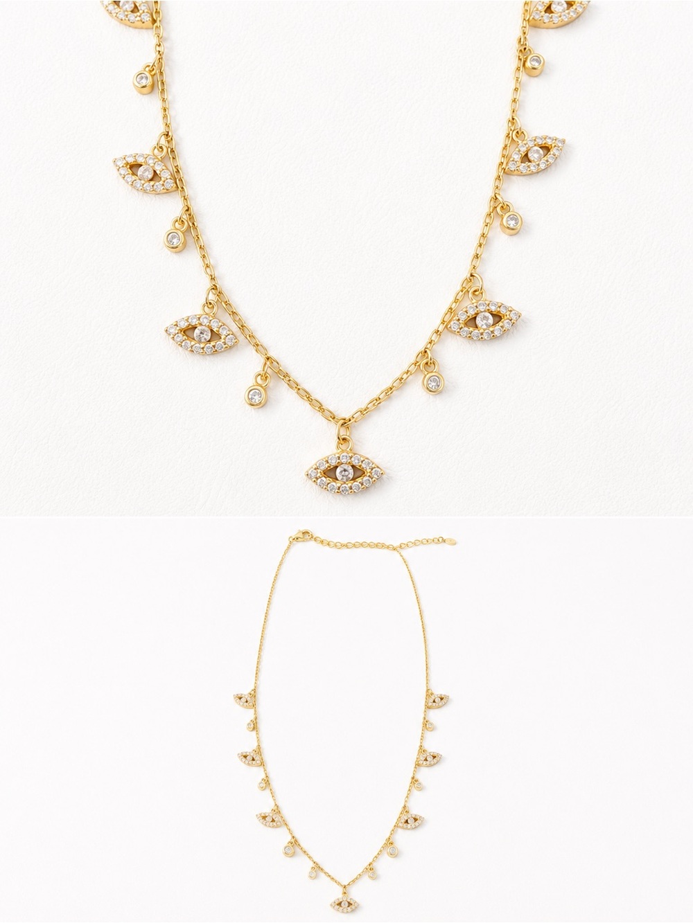 Gorjana Gold Evil Eye Charm Necklace - Women Jewelry